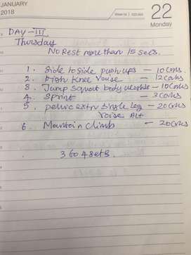 Fat loss Workouts DAY 3