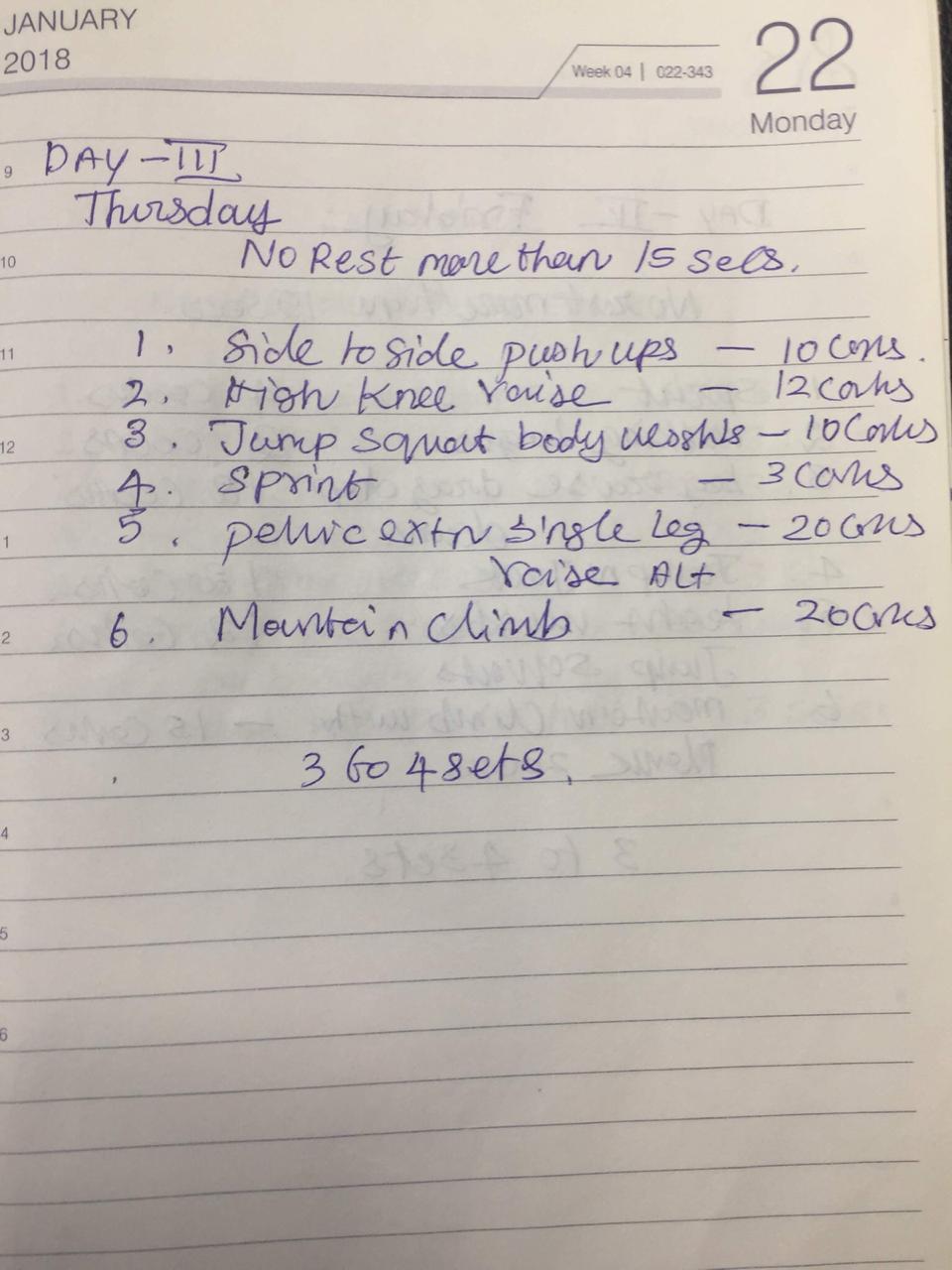 Fat loss Workouts DAY 3